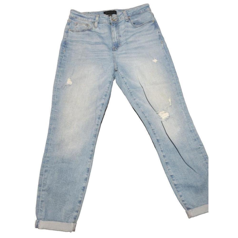 Kendall Kylie Size 29 The Kontour High Rise Cropped Jeans Soft Stretch Distresse